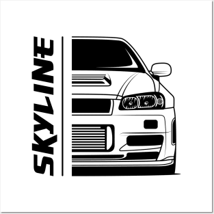 Front JDM Skyline R34 Posters and Art